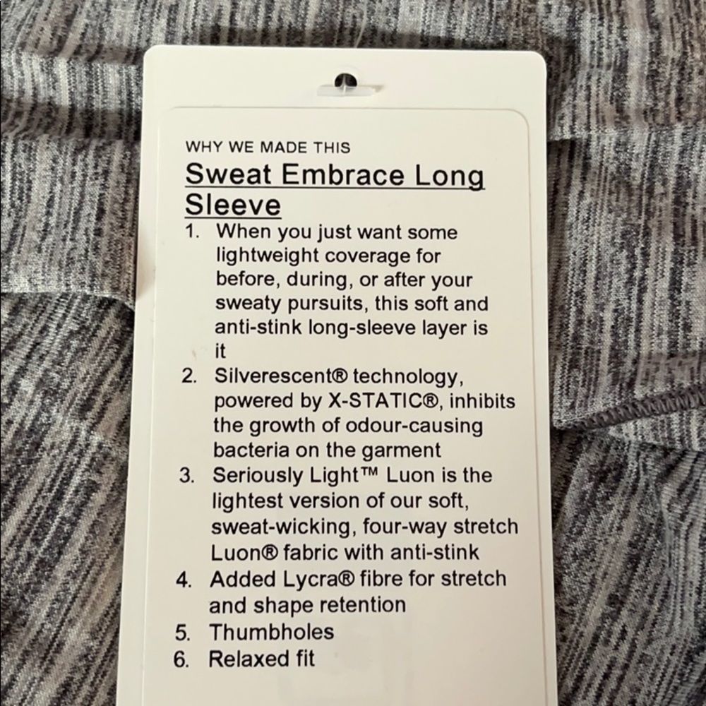Lululemon sweat embrace long sleeve - Picture 6 of 6
